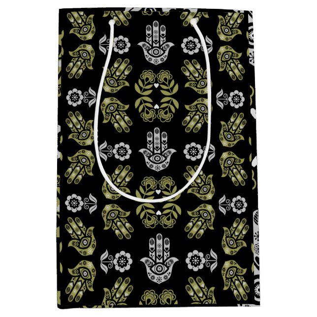 Hamsa Hand Protection Art Medium Gift Bag (Front)
