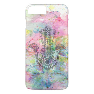 HAMSA Hand Symbol Colourful Watercolor iPhone 8 Plus/7 Plus Case