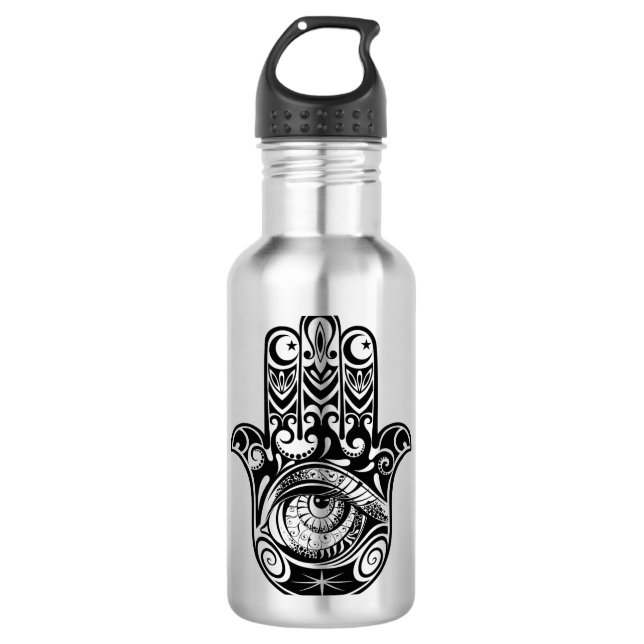 Hamsa Hand Zendoodle 710 Ml Water Bottle (Front)