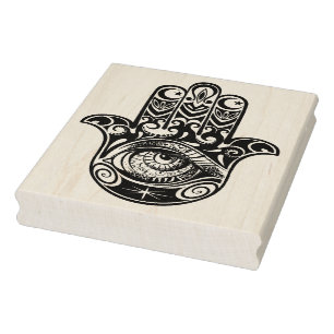 Hamsa Hand Zendoodle Rubber Stamp