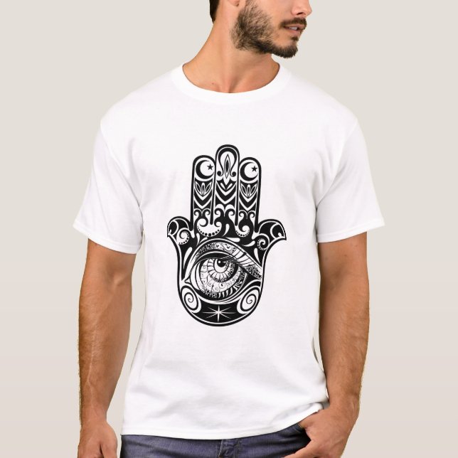 Hamsa Hand Zendoodle T-Shirt (Front)