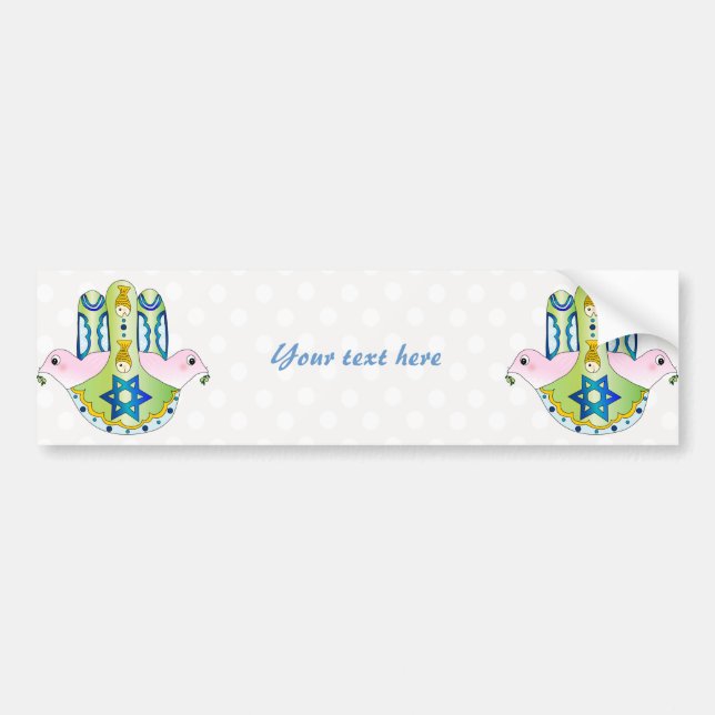 Hamsa judaica bumper sticker (Front)