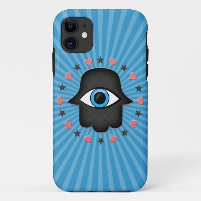 hamsa khamsa Eye in hand of the goddess Case-Mate iPhone Case (Back)