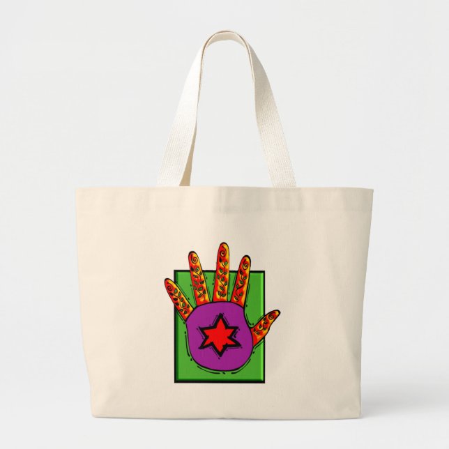 Hamsa Large Tote Bag (Front)