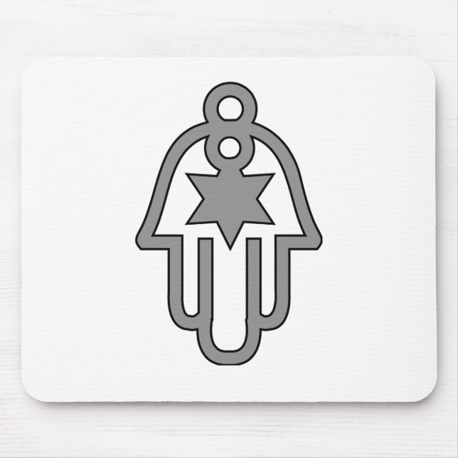 HAMSA LUCKY JEW MOUSE MAT (Front)