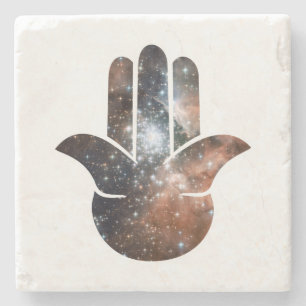 Hamsa Milky Way Stone Coaster