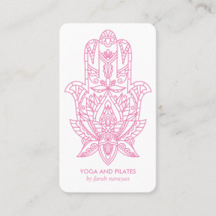 Hamsa   PINK Wellness spa massage yoga holistic Business Card