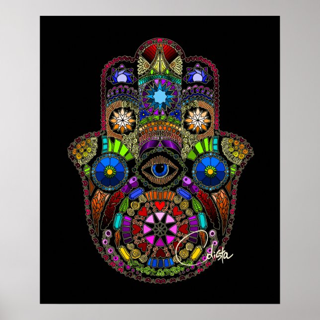 Hamsa Poster Black (Front)