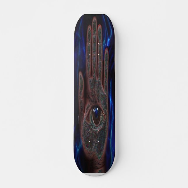 Hamsa (Protection from the Evil Eye) Skateboard (Front)
