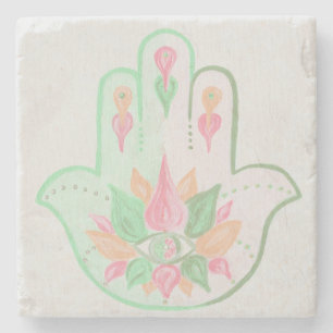 Hamsa Stone Coaster