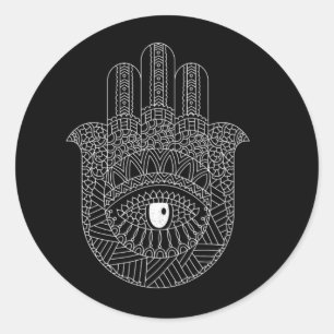 Hamsa Symbol Islam Muslim Allah Koran Quran Gift Classic Round Sticker