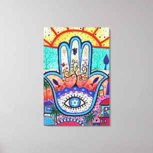 HAMSA Tree of  Life by Prisarts Canvas Print