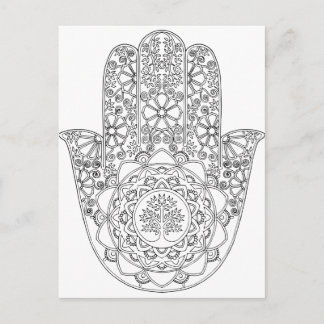 Hamsa Tree of Life Postcard