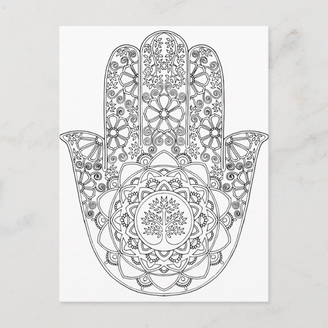 Hamsa Tree of Life Postcard (Front)