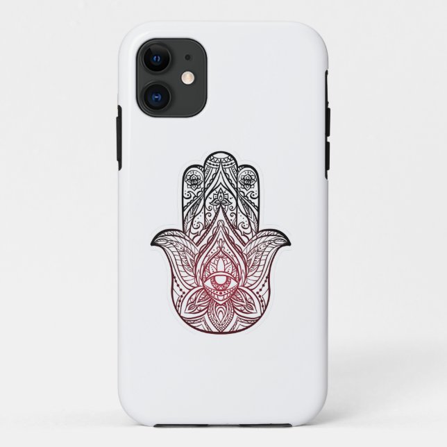 Hamsa with boho pattern  Case-Mate iPhone case (Back)