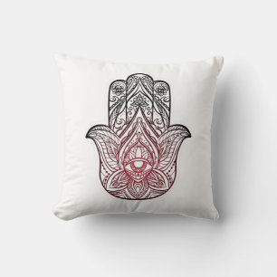 Hamsa with boho pattern cushion