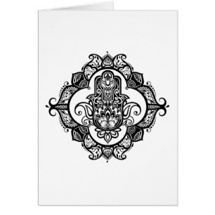 Hamsa With Ethnic Ornaments Doodle