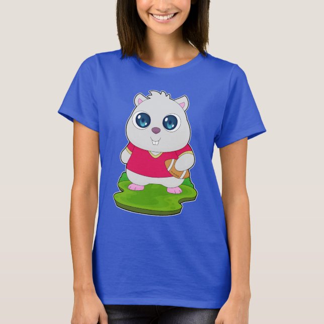Hamster American Football Sports T-Shirt (Front)