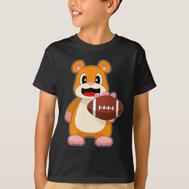 Hamster American Football Sports T-Shirt (Front)