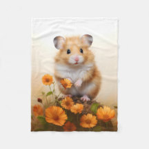 Hamster Amongst Orange Flowers