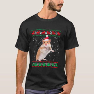 Hamster Animal Lover Xmas Matching Santa Ugly Chri T-Shirt