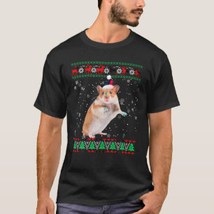 Hamster Animal Lover Xmas Matching Santa Ugly Chri T-Shirt