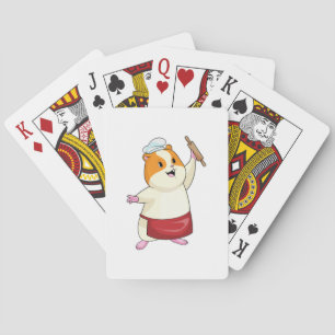 Hamster as Baker with Rolling pin Playing Cards