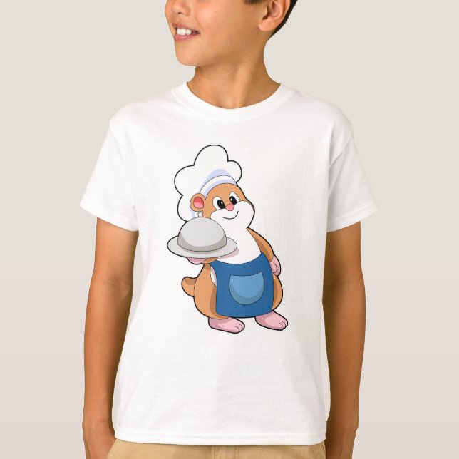 Hamster as Cook with Platter T-Shirt (Front)