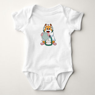 Hamster as Doctor with Stethoscope.PNG Baby Bodysuit