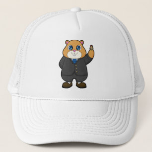 Hamster as Groom with Wedding ring Trucker Hat