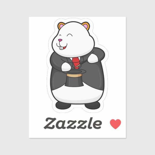 Hamster as Magician with Magic wand & Hat (Sheet)