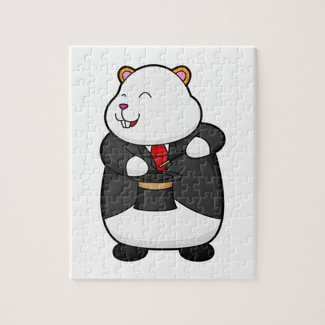 Hamster as Magician with Magic wand & Hat Jigsaw Puzzle (Vertical)