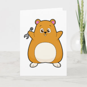 Hamster as Mechanic with Wrench Card
