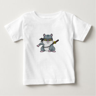 Hamster as Ninja at Martial arts with Sword Baby T-Shirt