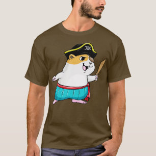 Hamster as Pirate with Sword and Pirate hat T-Shirt