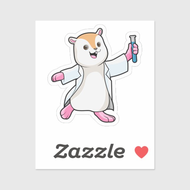 Hamster as Scientist with Test tube (Sheet)