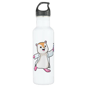 Hamster as Scientist with Test tube 710 Ml Water Bottle