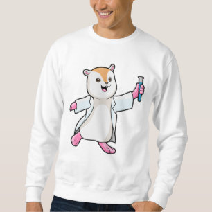 Hamster as Scientist with Test tube Sweatshirt