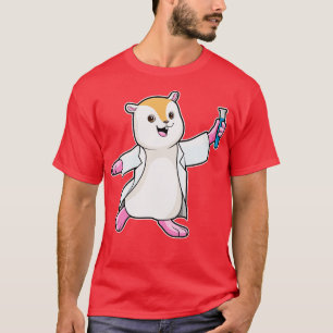 Hamster As Scientist With Test Tube  T-Shirt