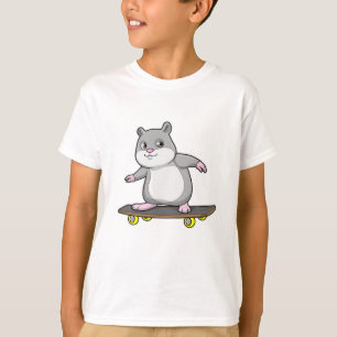 Hamster as Skater with Skateboard T-Shirt
