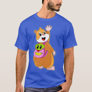Hamster As Student With Backpack  T-Shirt