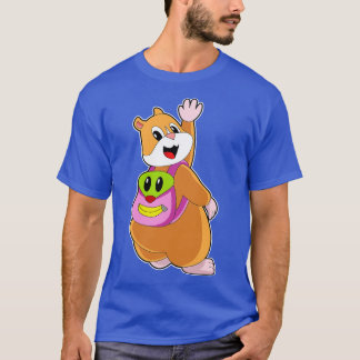 Hamster As Student With Backpack  T-Shirt