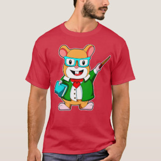 Hamster as Teacher with Book Jacket T-Shirt