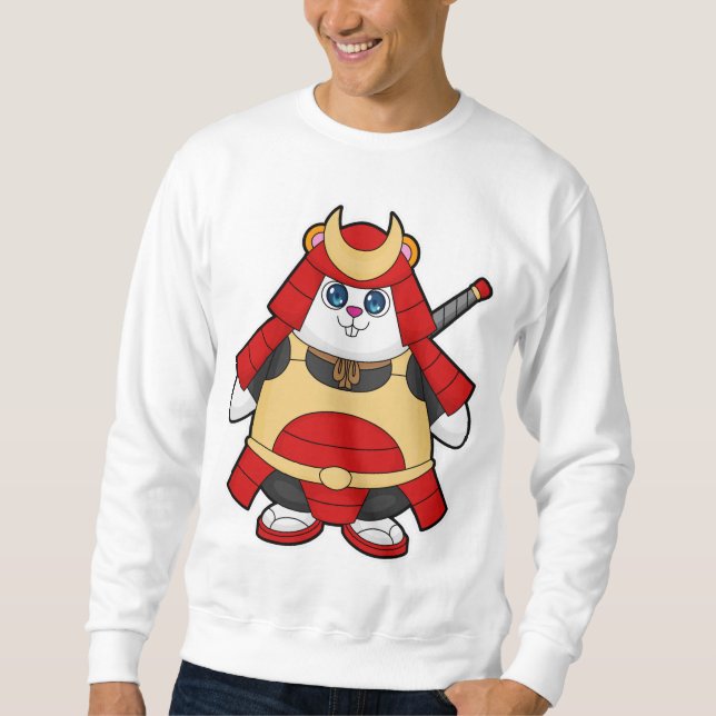 Hamster as Warrior with Armor Sweatshirt (Front)