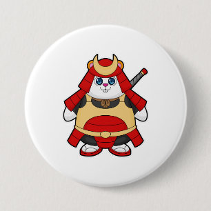 Hamster as Warrior with Armour 7.5 Cm Round Badge