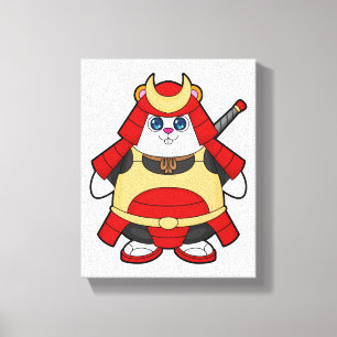 Hamster as Warrior with Armour Canvas Print