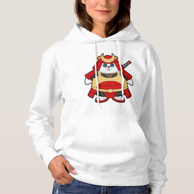 Hamster as Warrior with Armour Hoodie (Front)