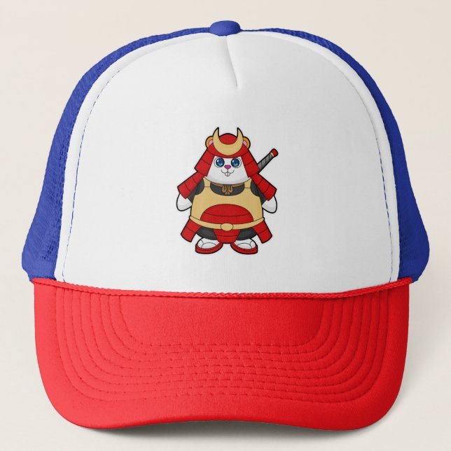 Hamster as Warrior with Armour Trucker Hat (Front)