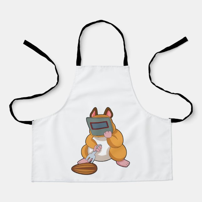 Hamster as Welder.PNG Apron (Front)