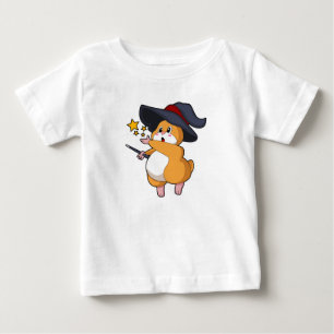 Hamster as Wizard with Magic wand Baby T-Shirt